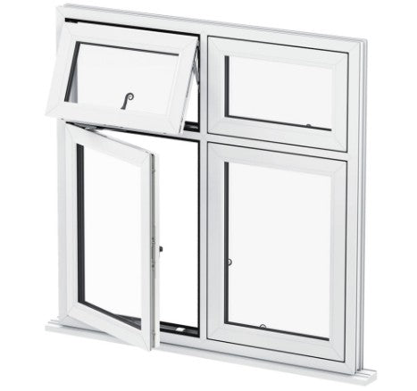 Factory Direct Cheap Price UPVC Top Awning Windows PVC Swing Casement Windows For Villa