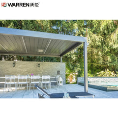 Warren 3x3 aluminum pergola with outdoor louvered roof waterproof