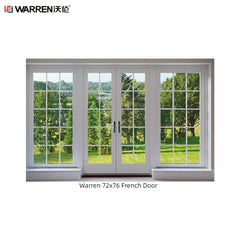 Warren 72x76 French Door With Frosted Glass Inside Double Doors