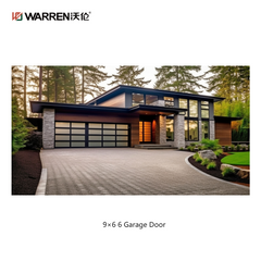 Warren 9x6 6 Black Garage Door With Frosted Glass for House