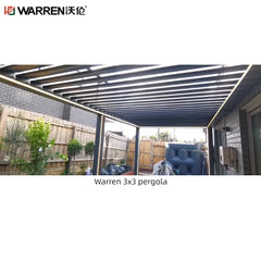 Warren 3x3 aluminum pergola with outdoor louvered roof waterproof