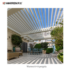 Warren 8x8 metal pergola with aluminum alloy louvered roof gazebo