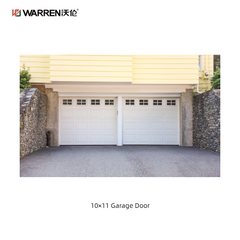 Warren 10x11 Black Garage Door With Side Windows for House