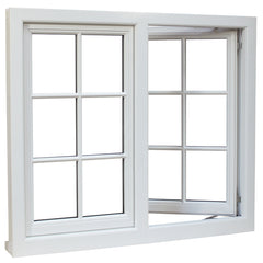 Double Glazed Swing UPVC Windows Soundproof PVC Casement Windows Made In China