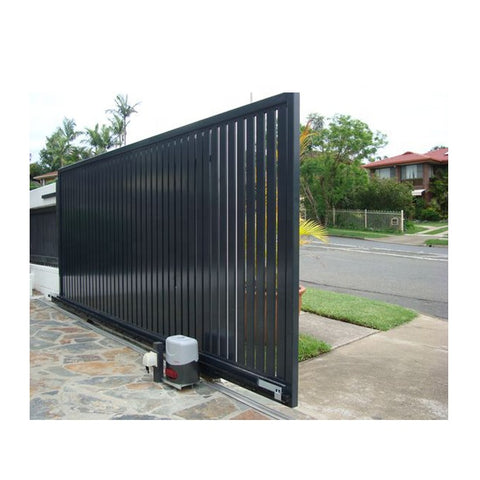 LVDUN Customized Decorative Courtyard Entrance Aluminum Fence Gate Driveway Sliding Gate