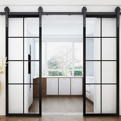 LVDUN Huge Aluminum Frameless Sliding French Casement Glass Door