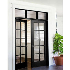 LVDUN Houses Modern Door Grill Design Aluminum Double Glass French Doors Exterior