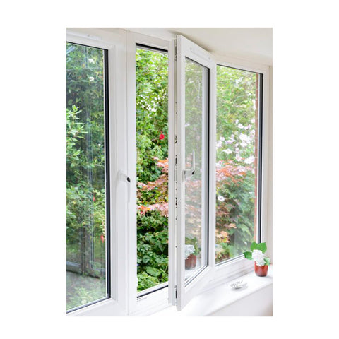 LVDUN American Style Housing Swing Glass Window Aluminum Frame Hinge Casement Windows with Invisible Screen