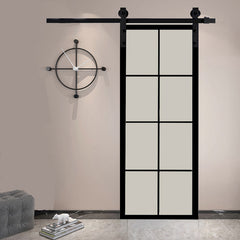 LVDUN High quality Steel sliding barn door interior steel frame sliding door with hardware