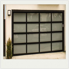 Fashion Type Modern 40mm Panel Aluminum Glass Garage Door for Sale
