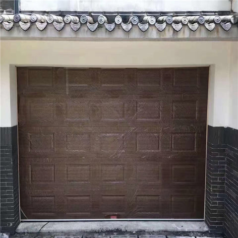 LVDUN modern aluminium panels garage door design garage door with small door