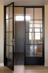 LVDUN Interior Glass French Doors Iron Entry Door Cheap