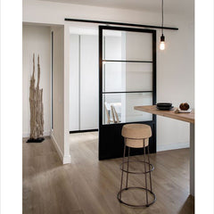 LVDUN High quality Steel sliding barn door interior steel frame sliding door with hardware