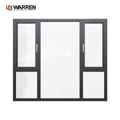 Warren Top listing Tilt-turn 6060 Aluminum Window Double Glazed Brown Color Insulation Casement Windows