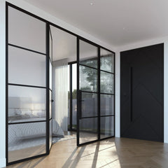 LVDUN Modern House Exterior Swing Double Wrought Iron Door Designs