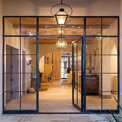 LVDUN Security Interne Iron And Aluminium Glass Door