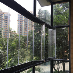 LVDUN Australian America Frameless Aluminium Glazing Ventilation Bifold Folding Windows Balcony Bifold Window