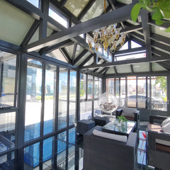 LVDUN aluminum glass house/sun room/winter garden house gardenhouse sunroom prices