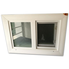 Hotian Brand Bathroom Used Privacy Glass PVC Sliding Windows With Mosqutio Net