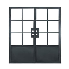 LVDUN Internals Aluminum Frame Double Sliding Swing Patio Glass Door