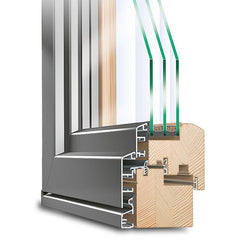 LVDUN Aluminum Timber Sash Window Reveal Doors Aluminium Timber Windows