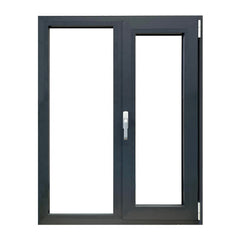 LVDUN NAMI Certificate  window with  safety tempered with double glazing black thermal break aluminium tilt & turn window