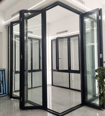 LVDUN 16 foot sliding glass bi-fold doors cost cheap aluminum bi-folding glazing doors