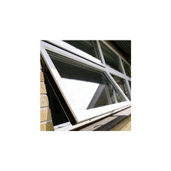 White Vinyl Awning Windows Single Hung UPVC Double Glazed Tempered Glass Windows