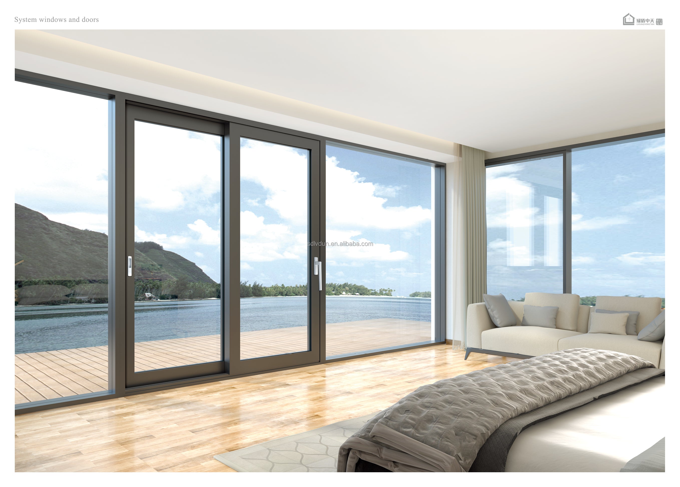 LVDUN 12 foot sliding glass door aluminium sliding door – WMDA Group ...