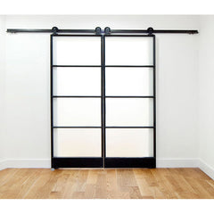 Modern luxury multi sliding tempered glass barn door for bathroom