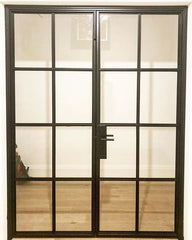 LVDUN Double casement window design interior glass french doors