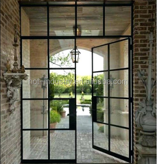 LVDUN exterior iron french doors windows steel framed glass doors