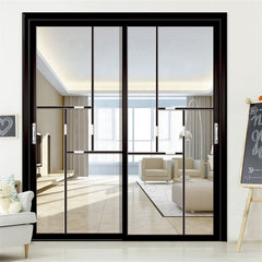 Industrial Aluminum Sliding Door Frame Modern Design Aluminum Glass Dual Sliding Door Aluminum Frame Sliding Doors Windows