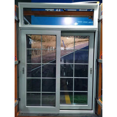 LVDUN Tempered Glass Sliding Door/Aluminium Frame tempered glass exterior Door with Grill Design
