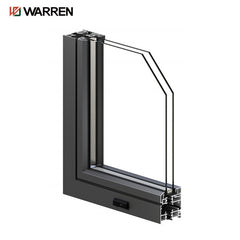 Warren California New Modern Design Narrow Aluminium Fixed and Tilt Turn Clear Glass Casement Window