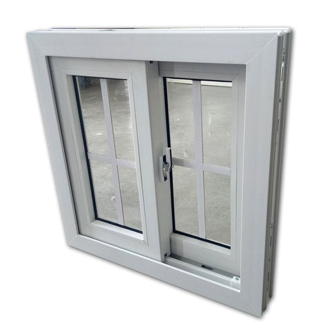 Luxury design french style pvc double sliding glass window