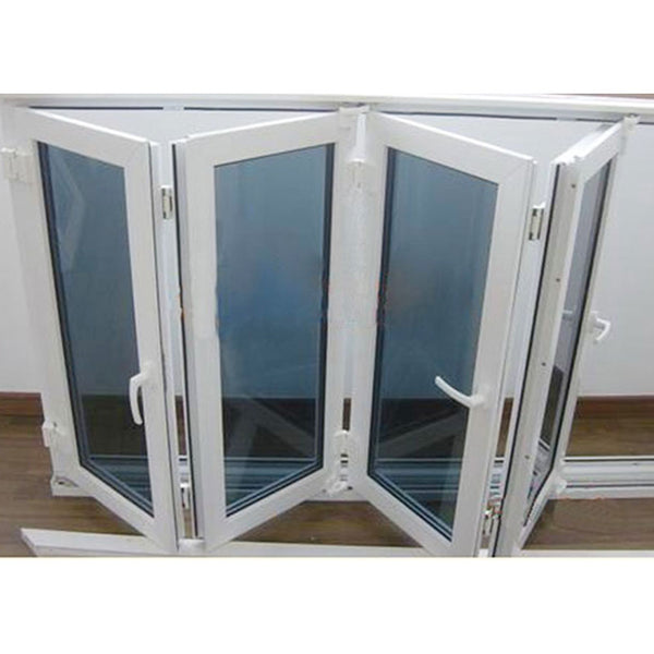 Hotian Brand Customized Contemporary Design Tempered Glass PVC Folding Windows For Villa