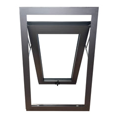 LVDUN Black color well insulated awning window bathroom awning window with German handle