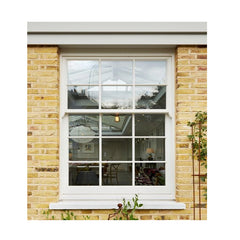LVDUN Vertical sliding double pane glazed soundproof double hung aluminum windows aluminum up down sliding sash window