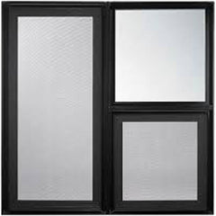LVDUN Black Aluminum Double Pane Sliding Windows