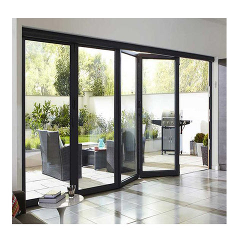 LVDUN Aluminum Exterior Door Air Tight Waterproof Glass Folding Door Bifold Door