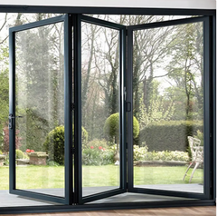 LVDUN aluminum folding exterior doors 108x108 sliding patio glass doors for sale