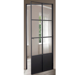 LVDUN Aluminum Exterior Double Glass French Entry Door Swing Casement Door