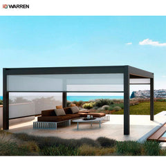 Warren 12x16 electric outdoor louver aluminum pergola