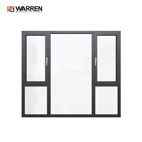 Warren Window Manufacturer Fashion Narrow Frame Passive Window Heat Insulation Aluminum Frosted Glass Window for bathroom