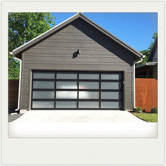 LVDUN Aluminum alloy material frosted glass modern sectional panel garage door