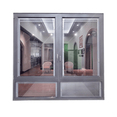 aluminum double tempered casement glass windows