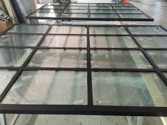 luxury Fire prevention fireproofing window frame steel pipe customized bars design fixed window Interior galvanize steel windows