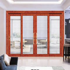 LVDUN Aluminum Cupboard Sliding Doors Heavy Thermal Break Bathroom Door Aluminum Sliding With Aluminum Sliding Door Price