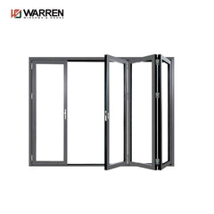 Warren Beautiful Design Aluminum Glass bifold sliding folding door tempered insulated frameless folding doors